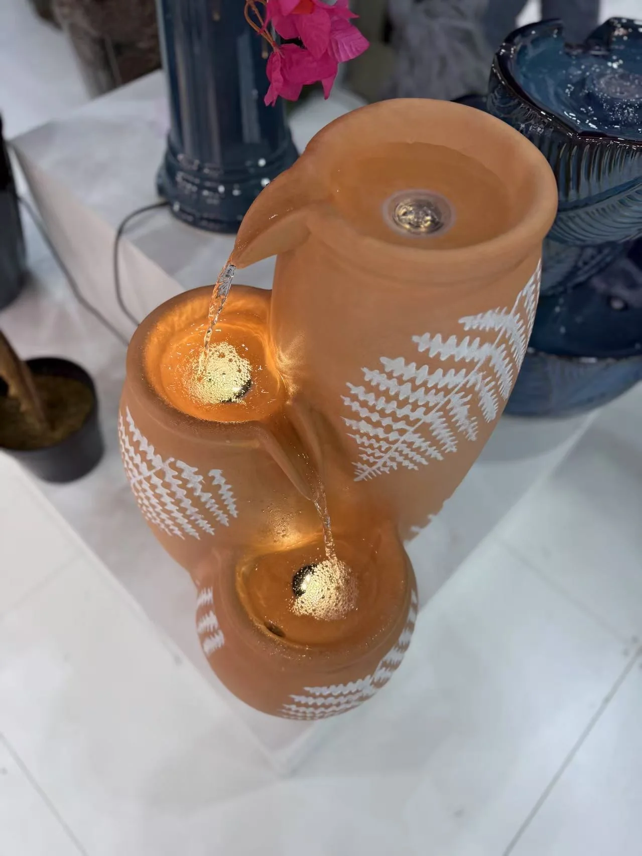 Almerimar Ceramic Water Feature in Clay Terracotta Earthy Colours - Image 4