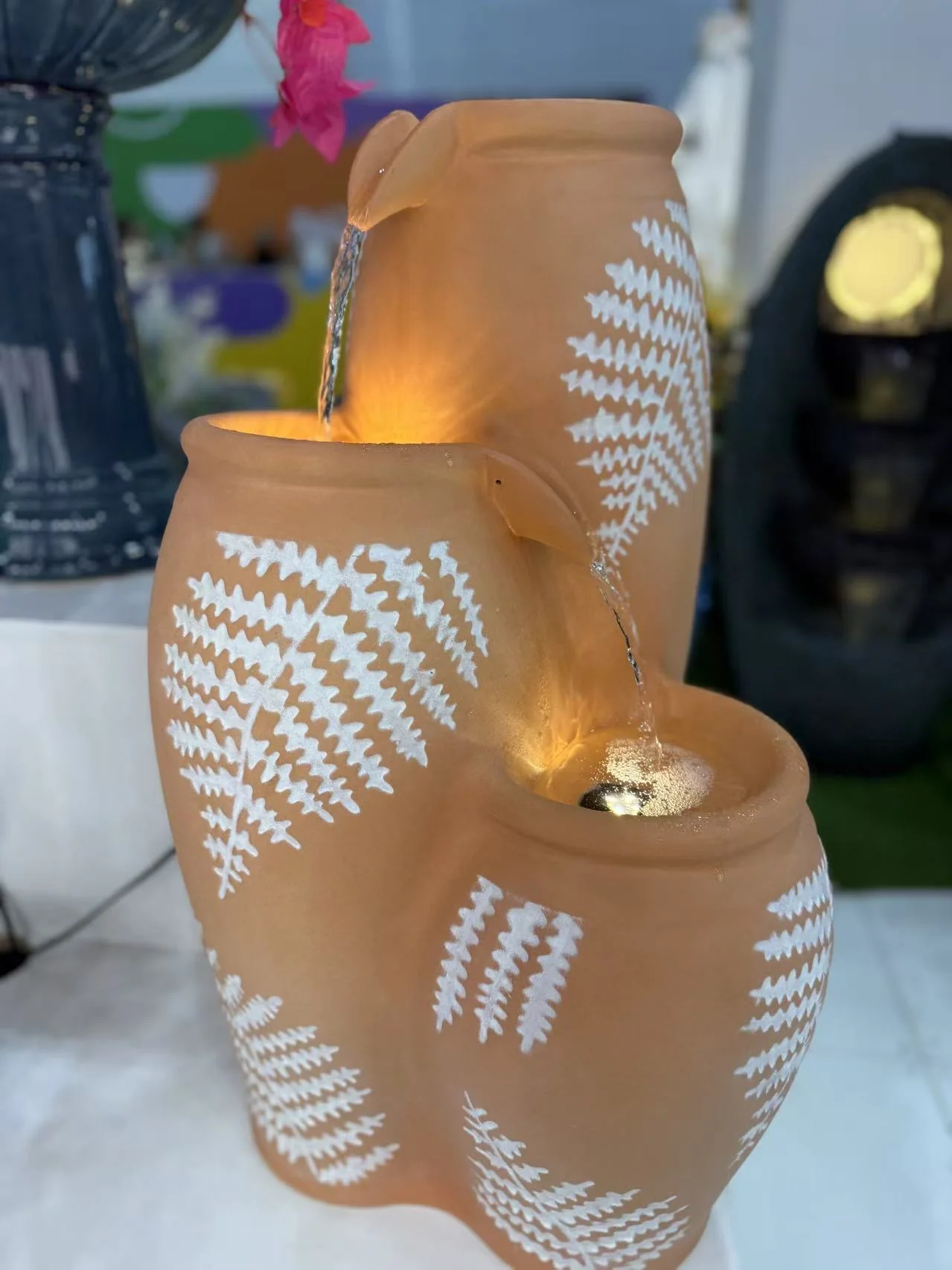 Almerimar Ceramic Water Feature in Clay Terracotta Earthy Colours - Image 5