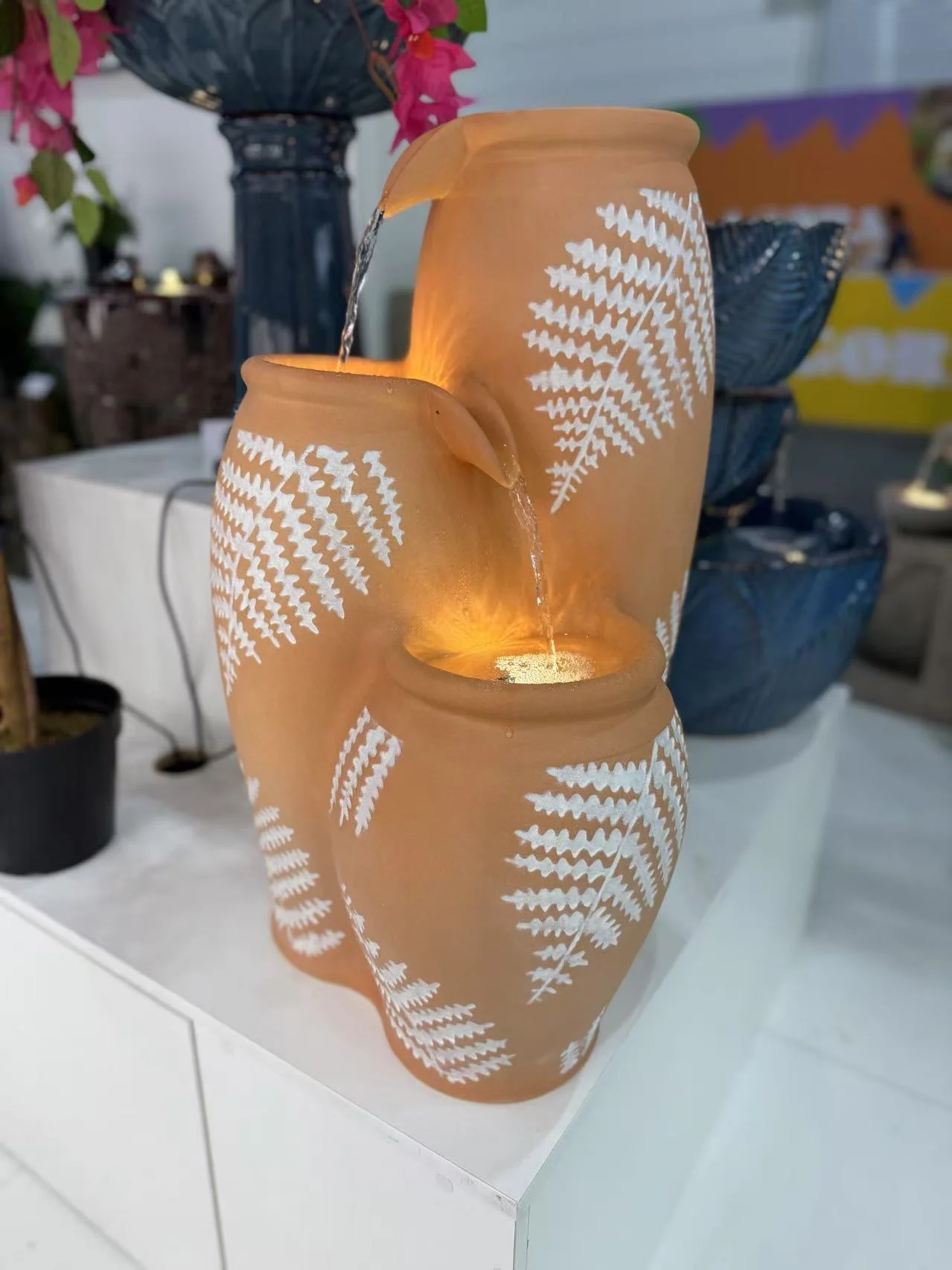 Almerimar Ceramic Water Feature in Clay Terracotta Earthy Colours - Image 6