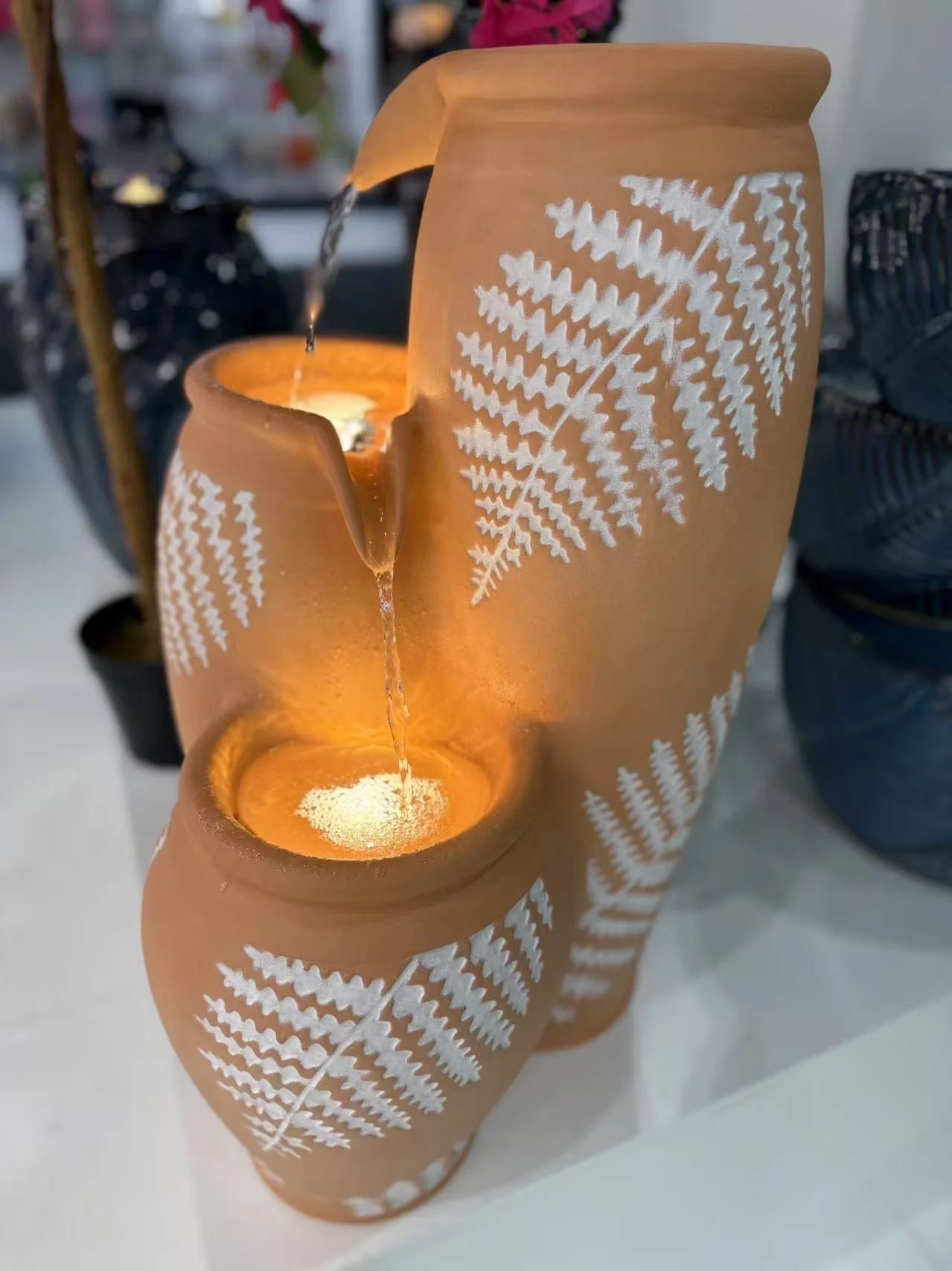 Almerimar Ceramic Water Feature in Clay Terracotta Earthy Colours - Image 7