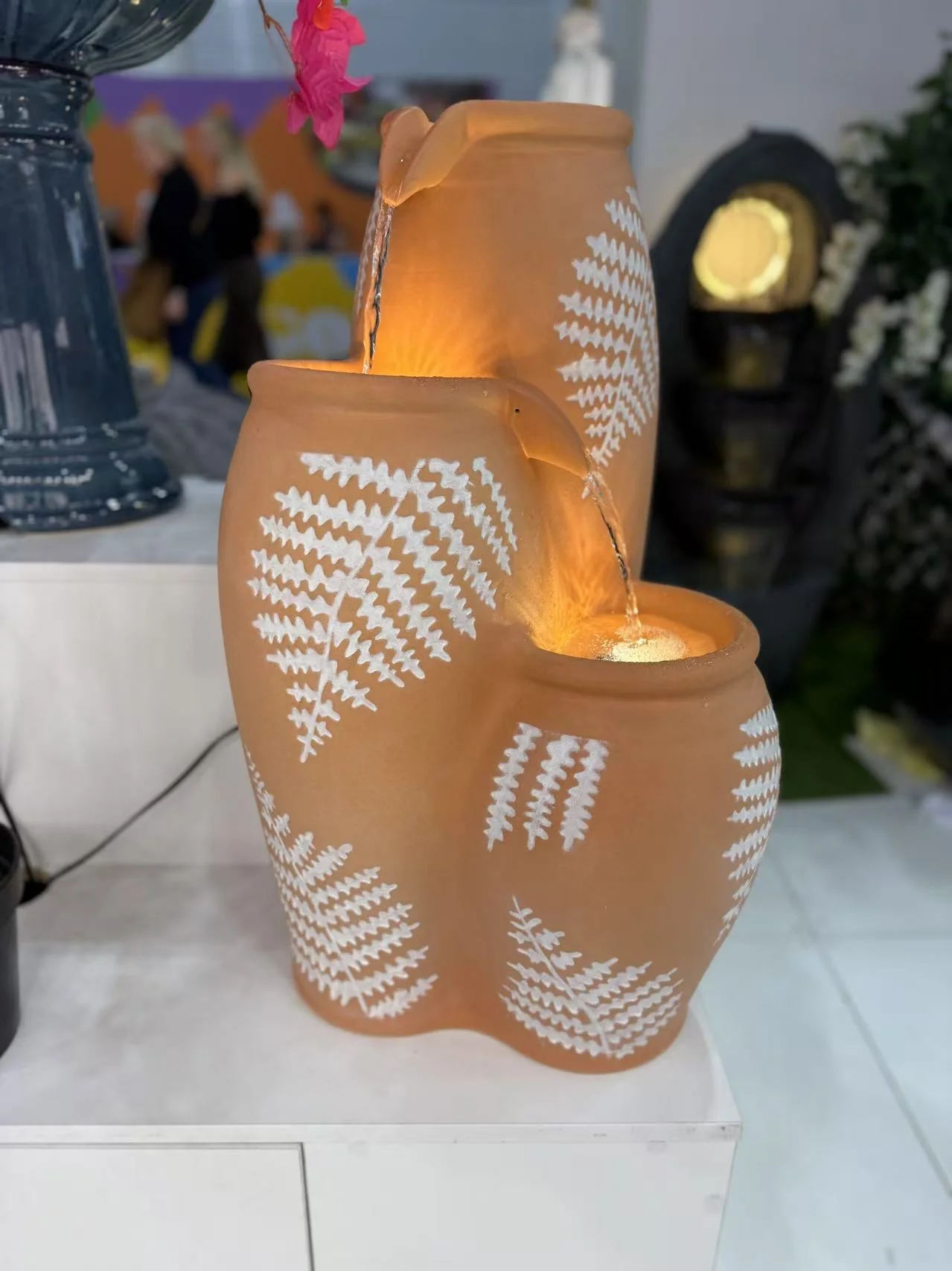 Almerimar Ceramic Water Feature in Clay Terracotta Earthy Colours - Image 8