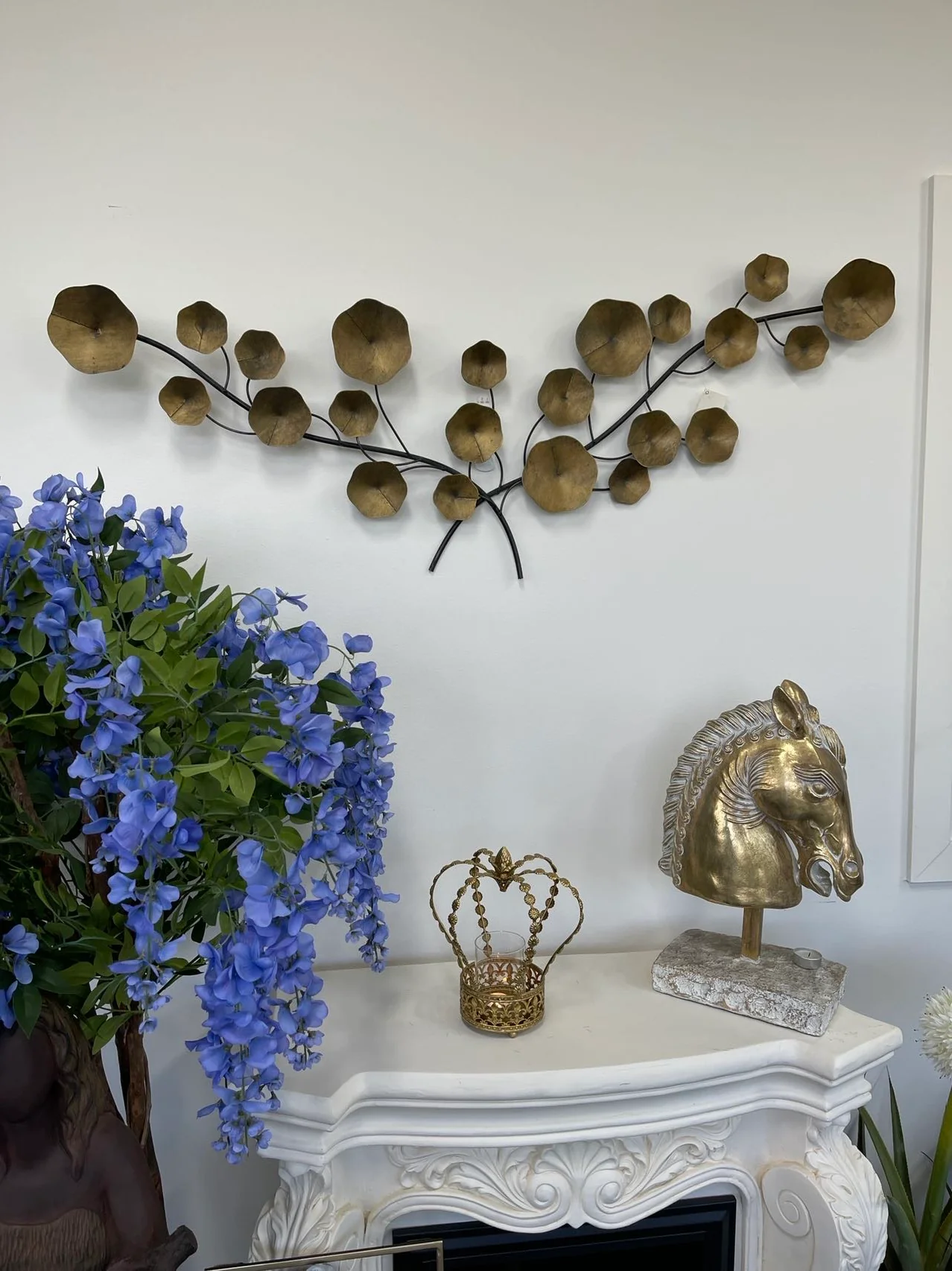 Naturalezza Golden Leaves Metal Wall Art - Image 6
