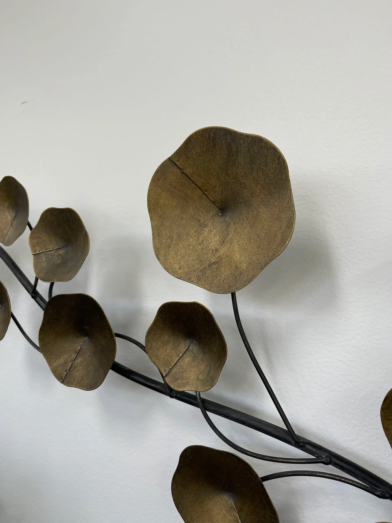 Naturalezza Golden Leaves Metal Wall Art - Image 7