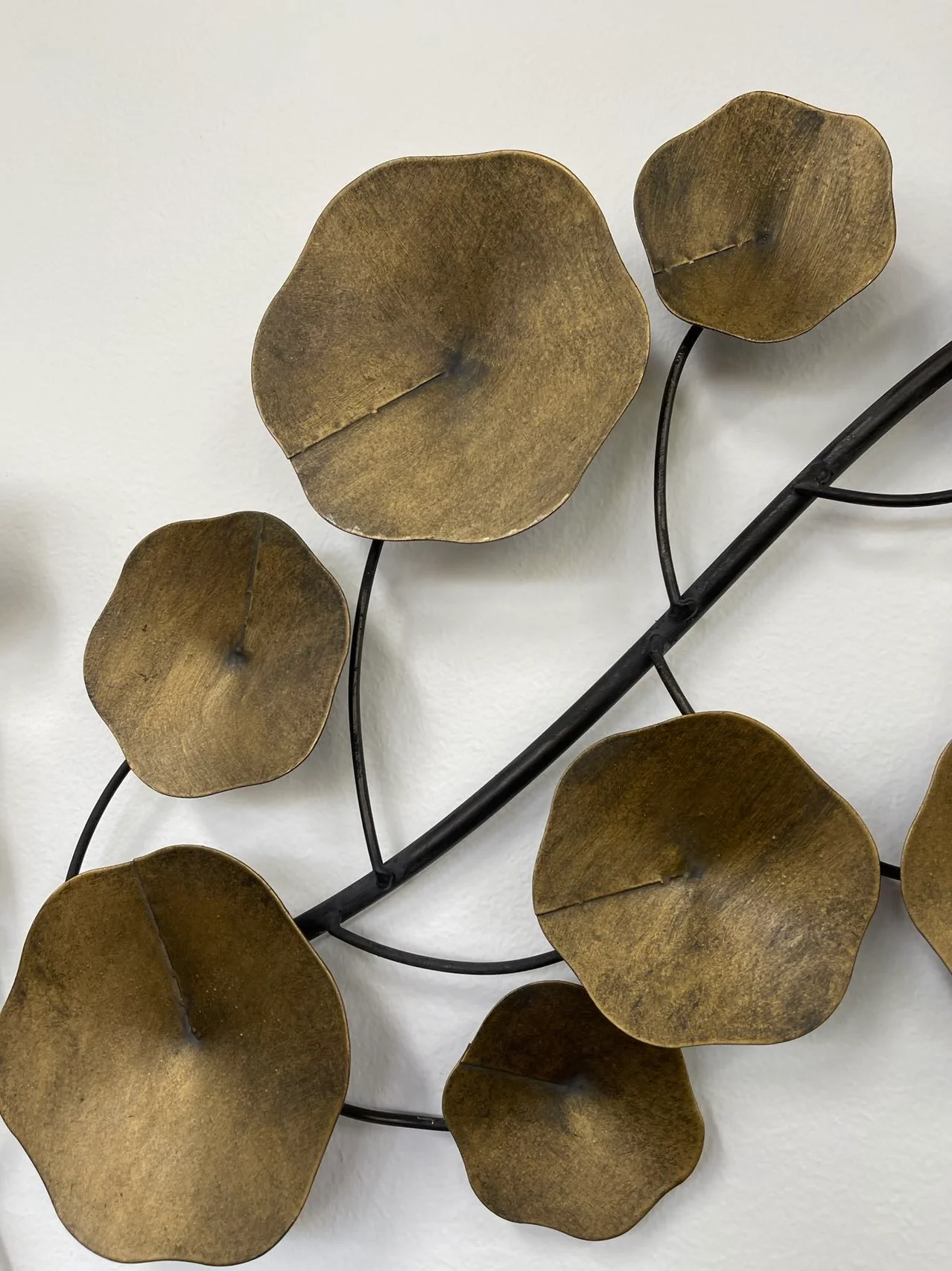 Naturalezza Golden Leaves Metal Wall Art - Image 8