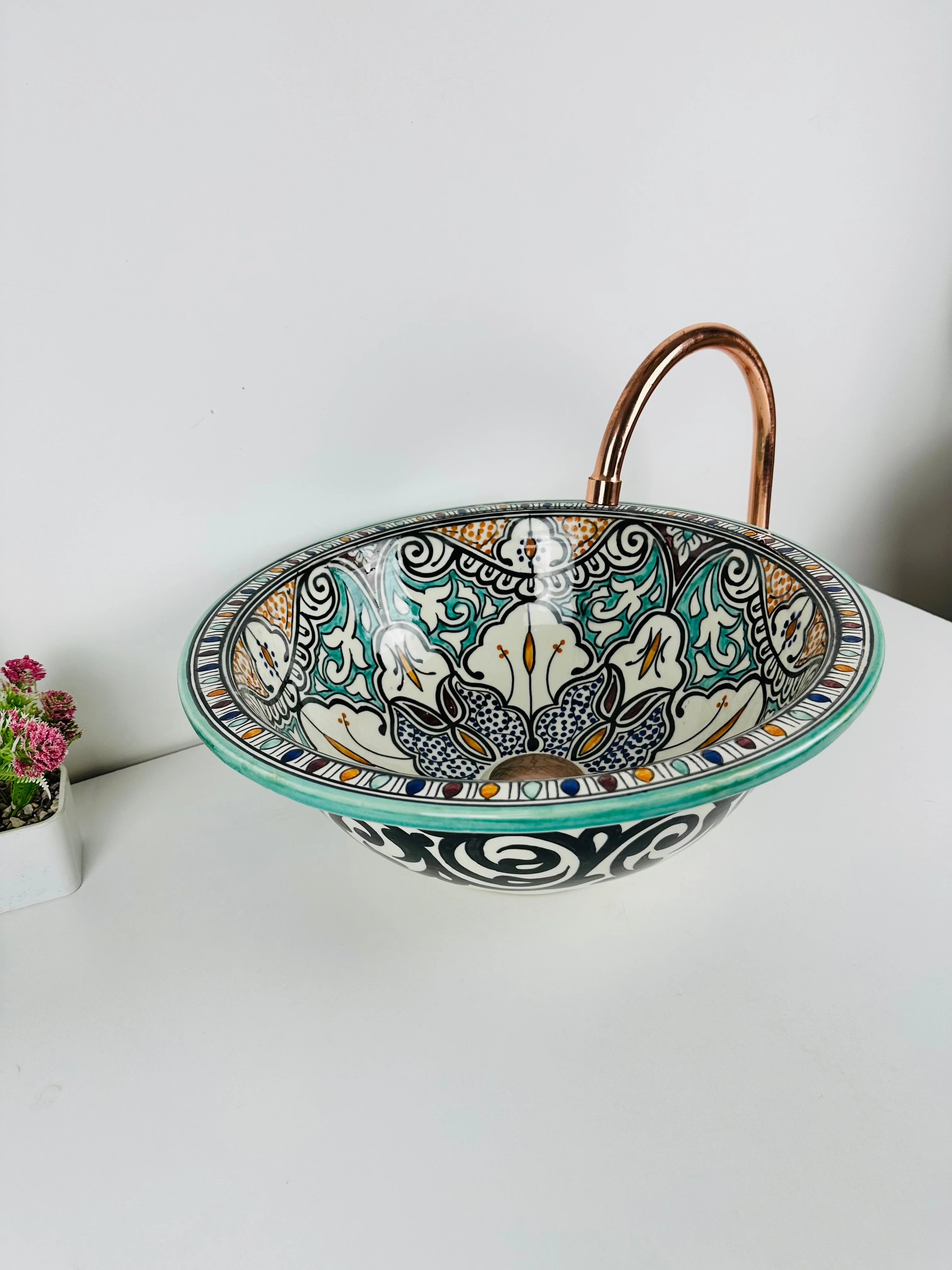 Drop in or Undermount bathroom sink - Mid century modern Bathroom vessel. - Image 6