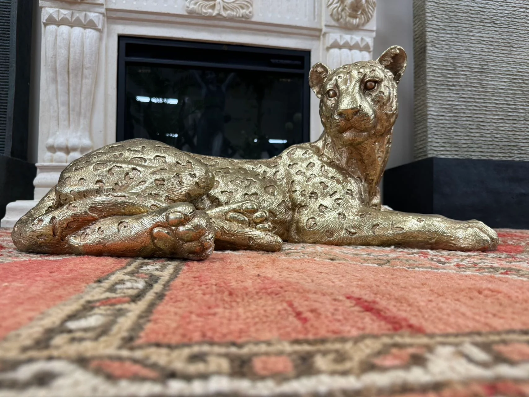 LEOPARDO LAYING LEOPARD GOLD PERFECT GIFT COLLECTORS LUXURY ITEM - Image 5