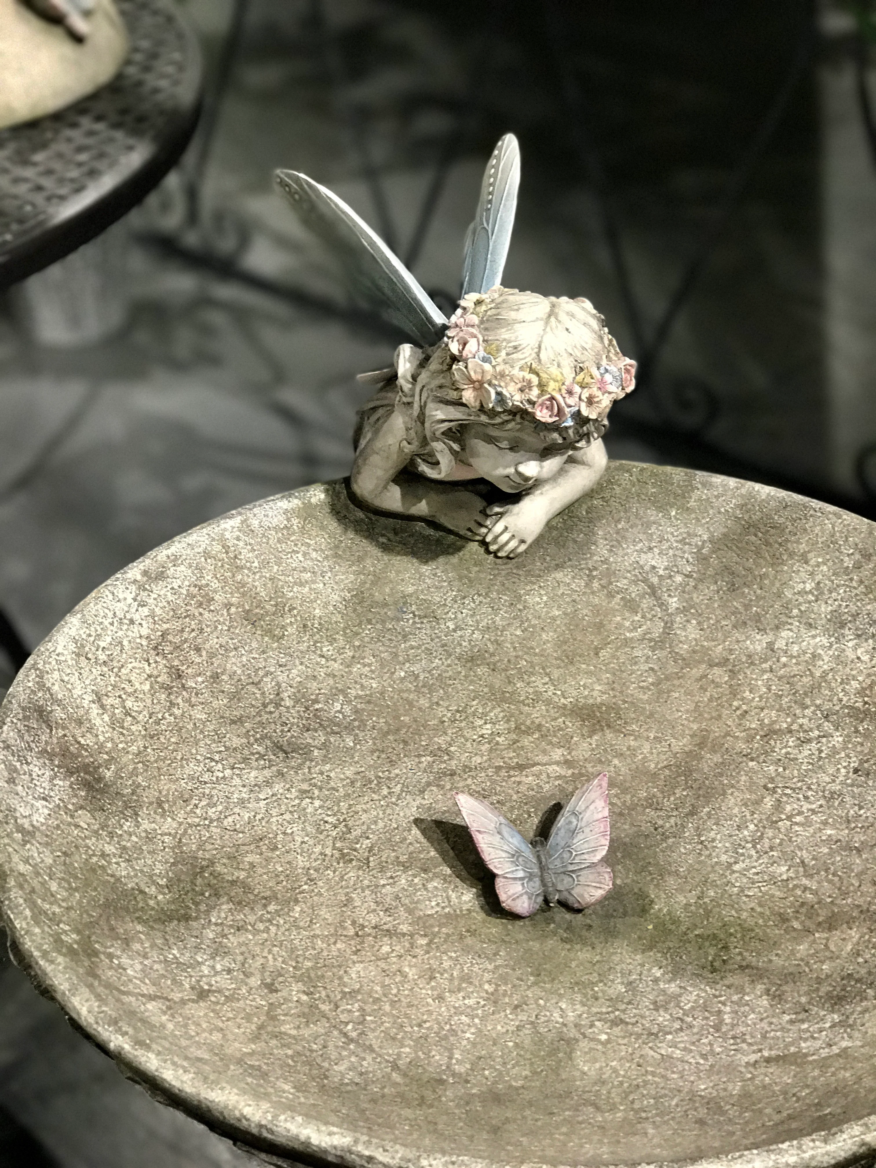 HADA Bird Bath Fairy with Butterfly - Image 4