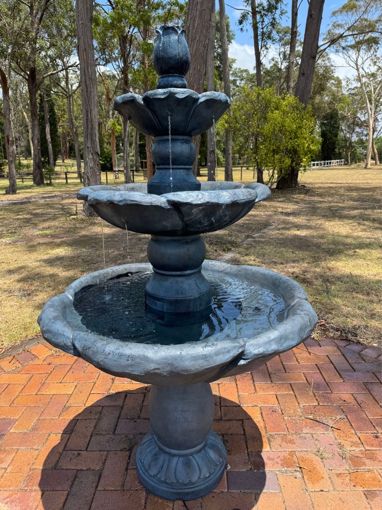 Kasba Copper Effect 4-Tier Solar Water Fountain 1.8m - Image 3