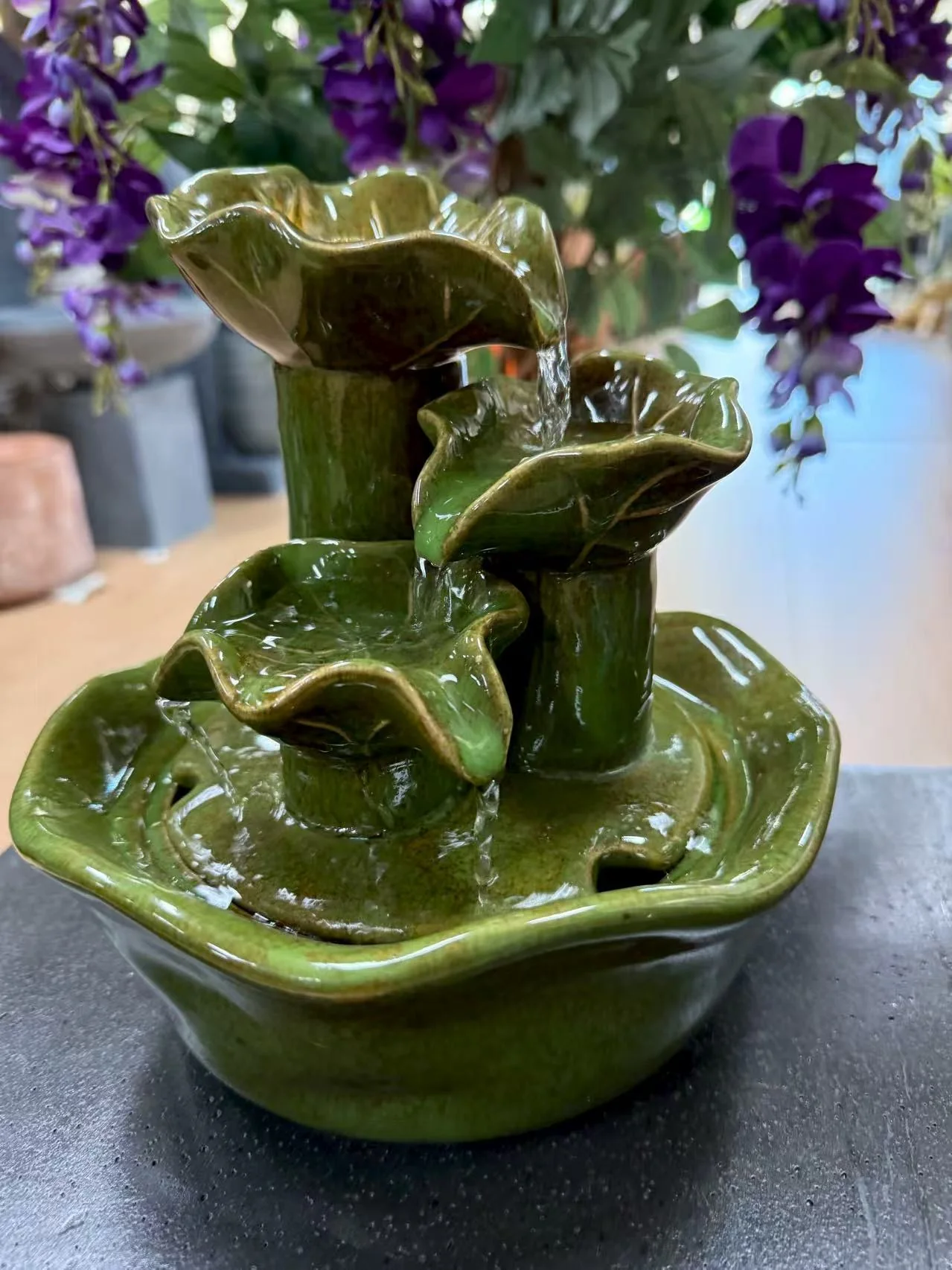 Leaves Porcelain Table Fountain - Image 5