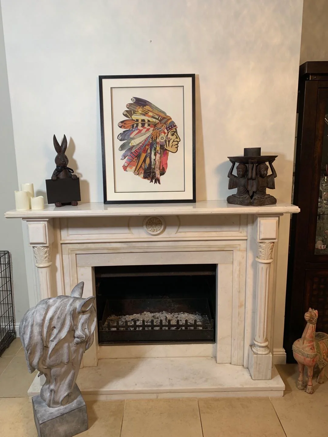 Lobo American Chief Medium Paper Collage - Image 3