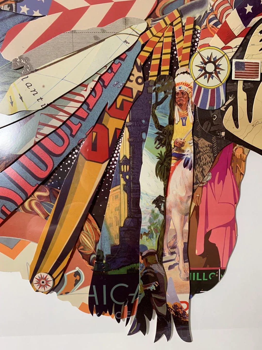 Lobo American Chief Medium Paper Collage - Image 5