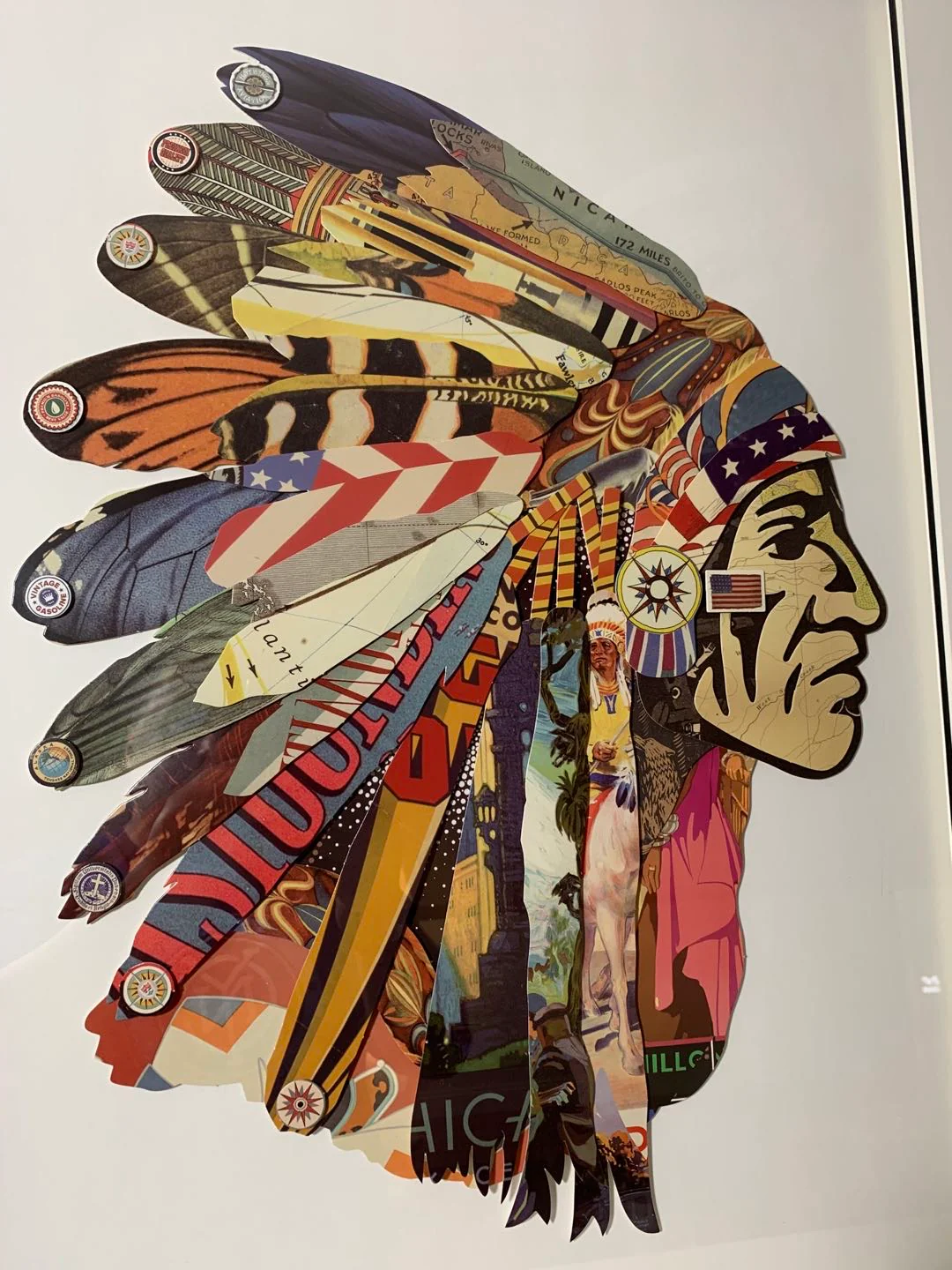 Lobo American Chief Medium Paper Collage - Image 7