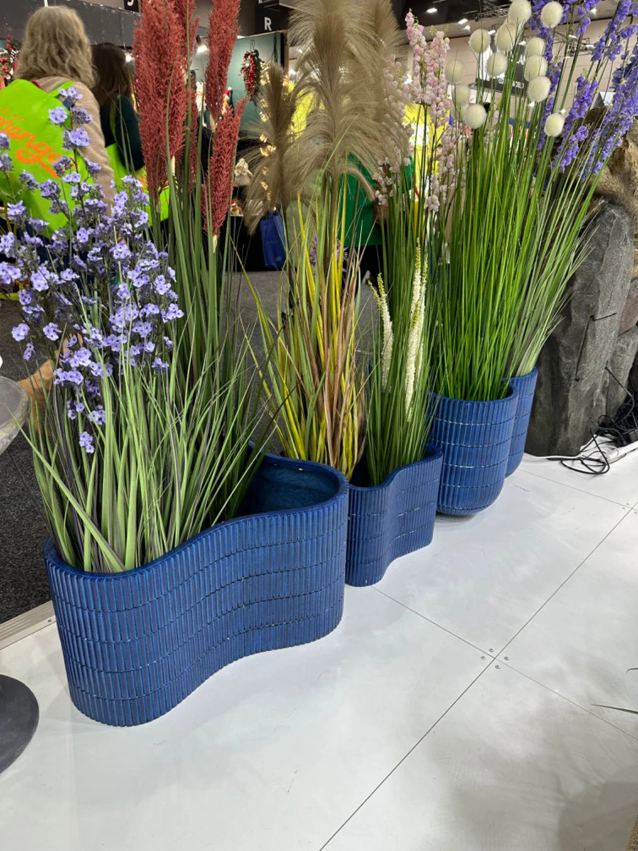 Mediteraneo Italian Blue Ceramic Look Design MGO Planter - Image 5