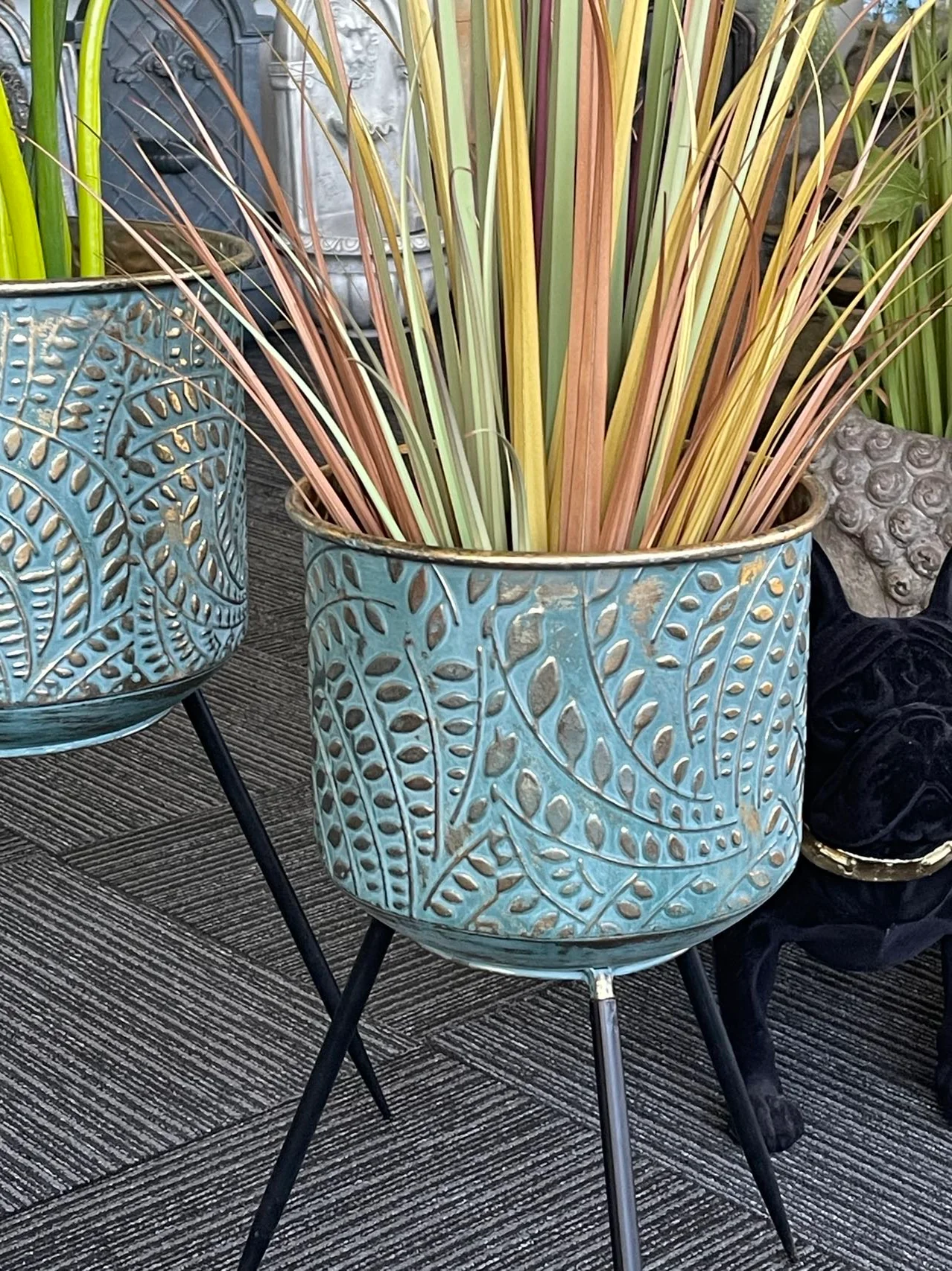 Metal Planters Pair Andalusian Design NEW Summer 2021 - Image 11