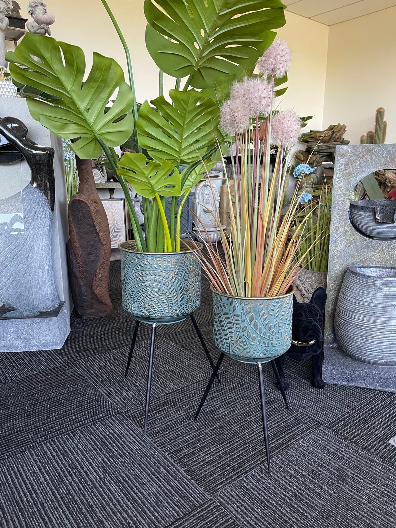 Metal Planters Pair Andalusian Design NEW Summer 2021 - Image 13