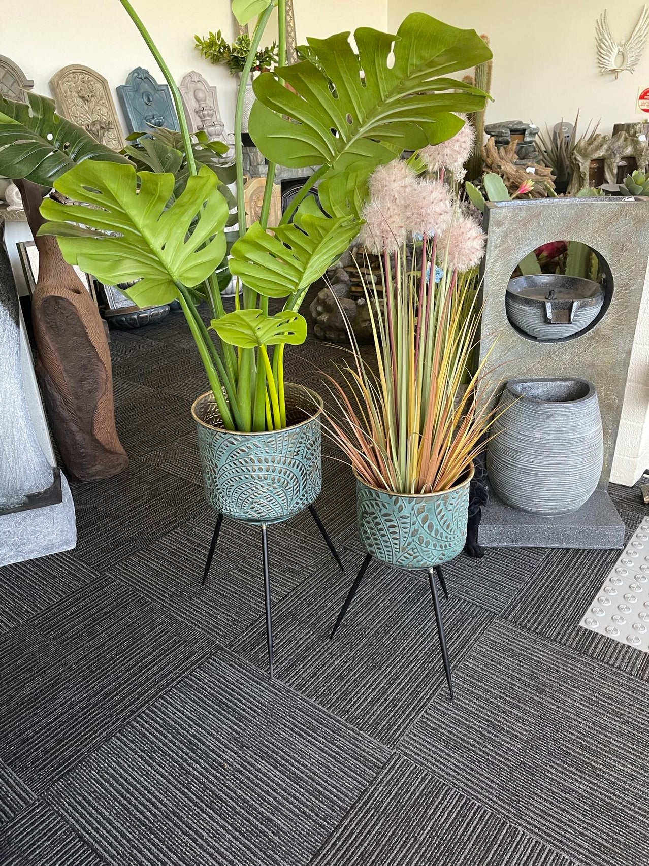 Metal Planters Pair Andalusian Design NEW Summer 2021 - Image 14