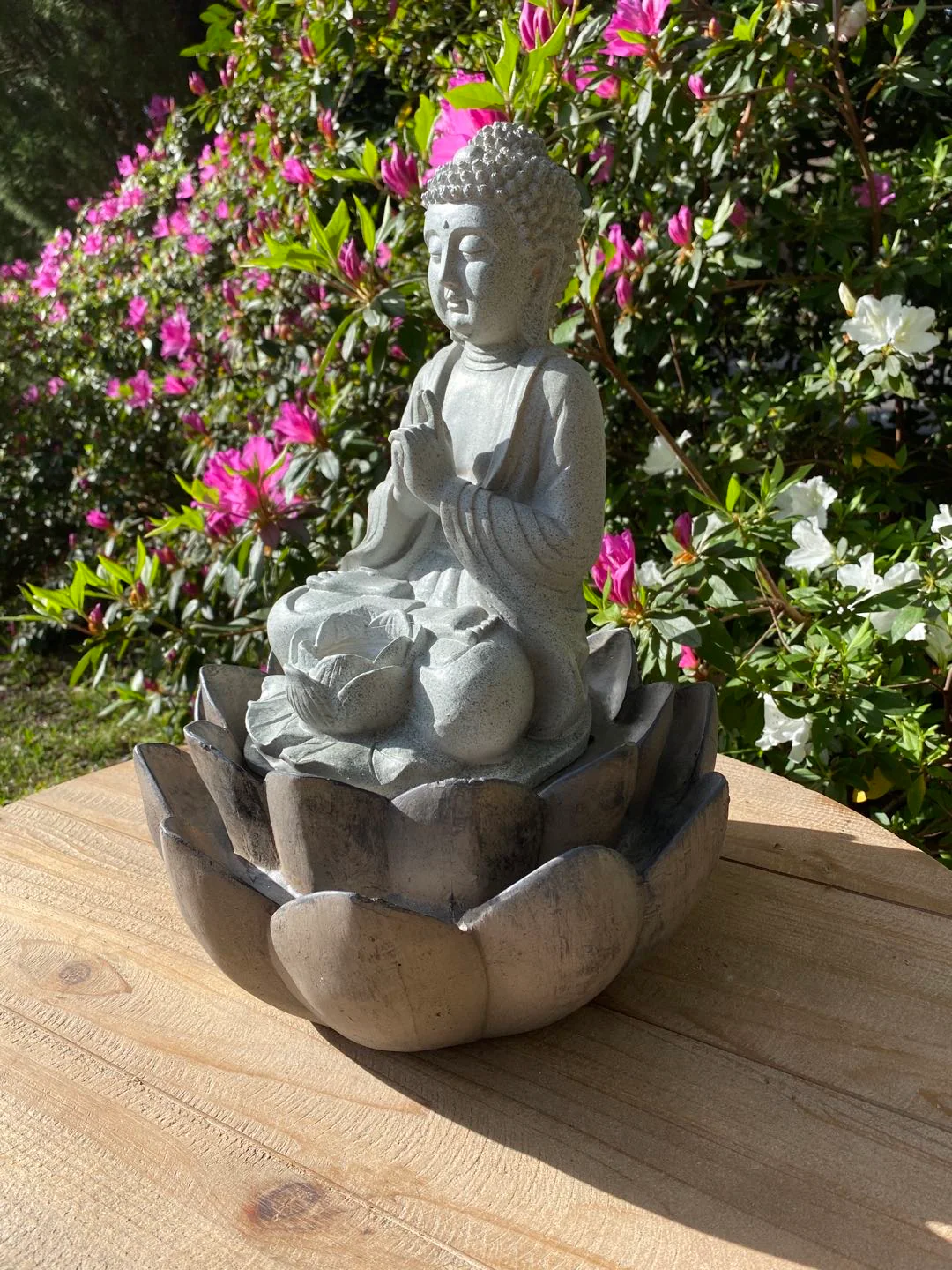 Serenity Stone Buddha Water Feature - Image 12