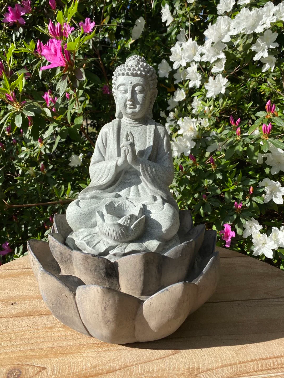 Serenity Stone Buddha Water Feature - Image 9