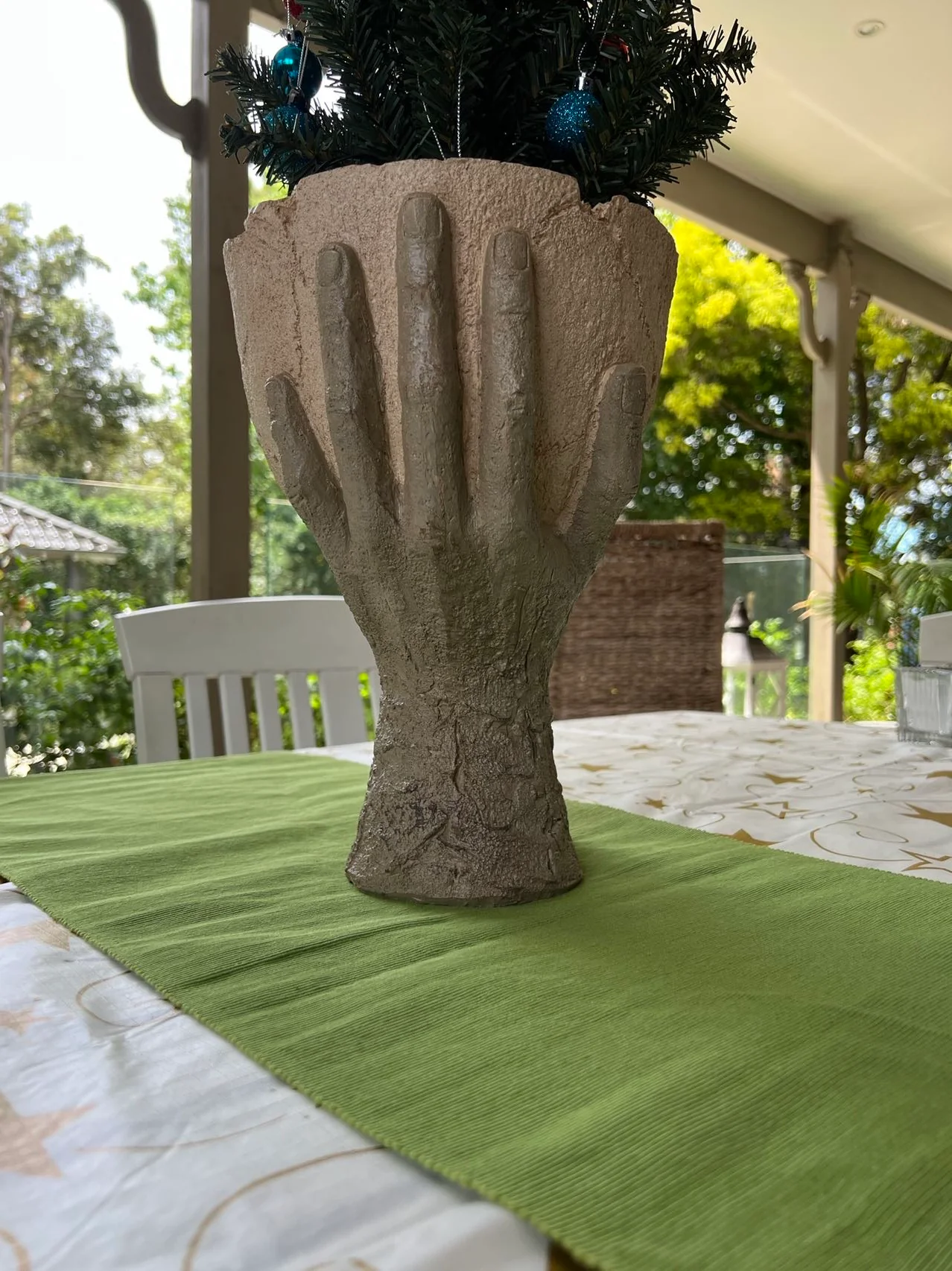 Two Hands Abstract Clay Terracotta Finish Ornament NEW Summer 2021 - Image 5