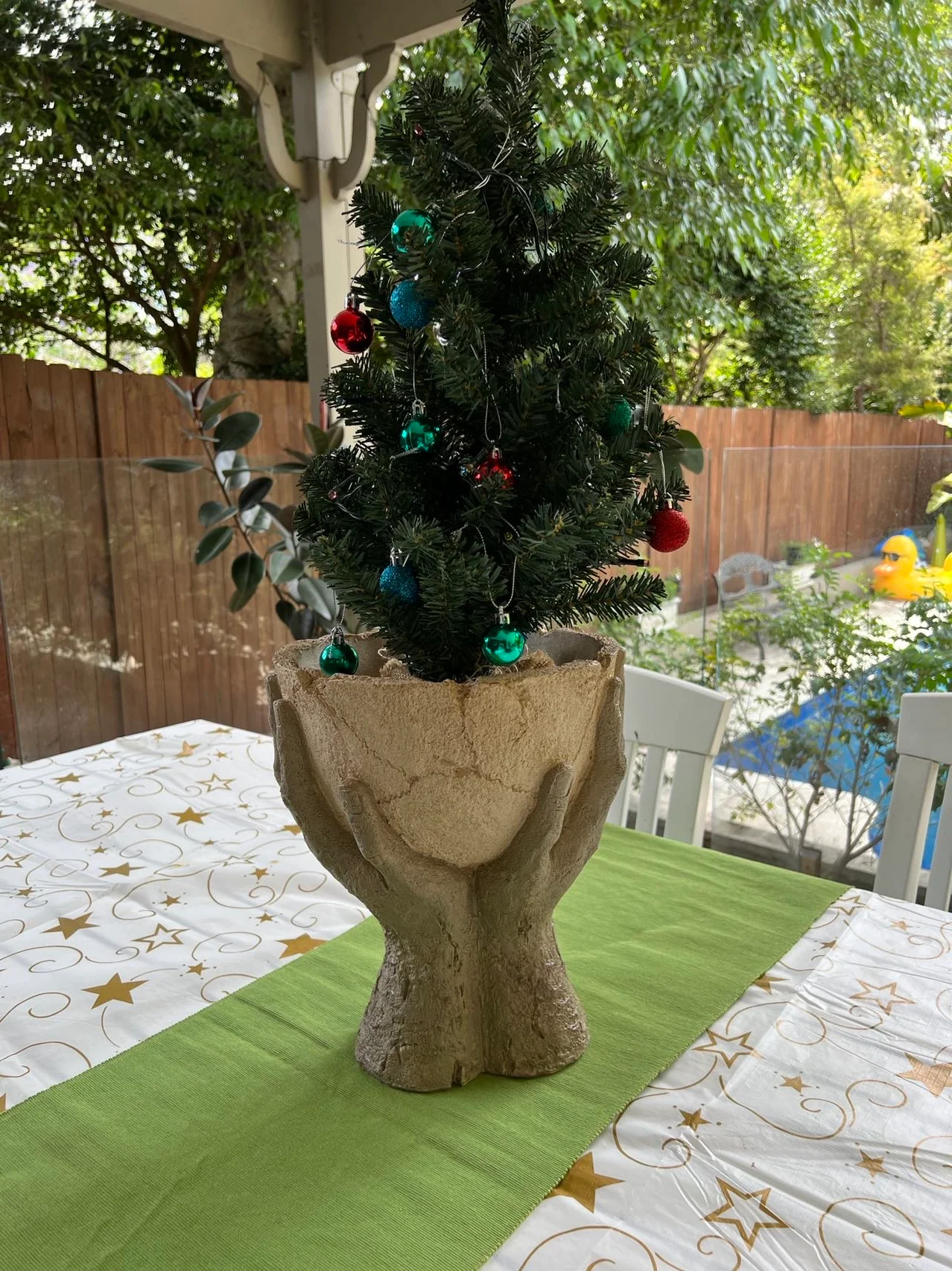 Two Hands Abstract Clay Terracotta Finish Ornament NEW Summer 2021 - Image 6