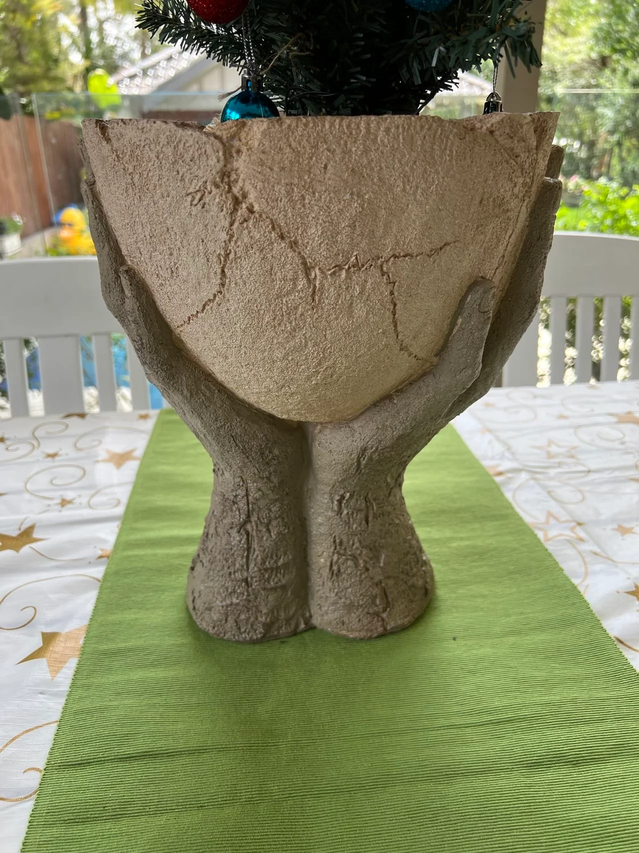 Two Hands Abstract Clay Terracotta Finish Ornament NEW Summer 2021 - Image 8