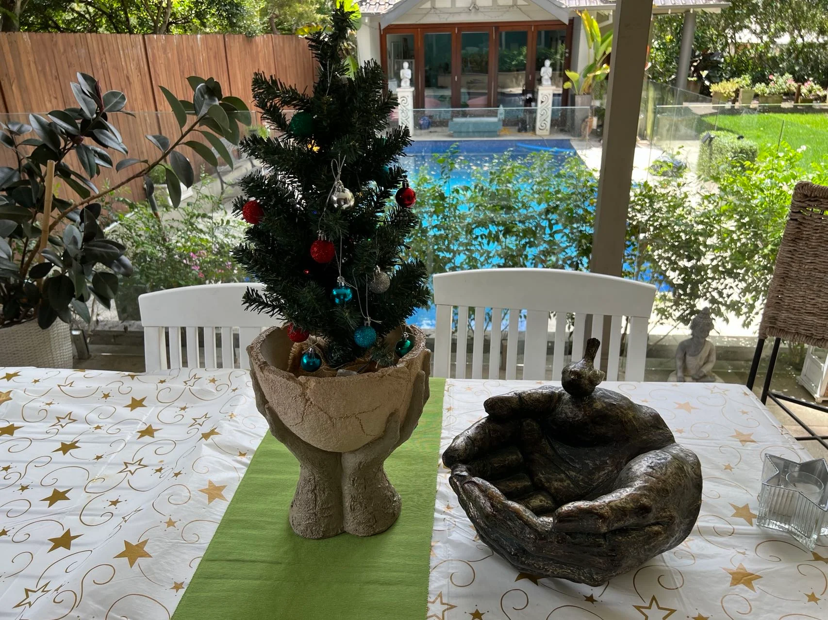 Two Hands Abstract Clay Terracotta Finish Ornament NEW Summer 2021 - Image 9