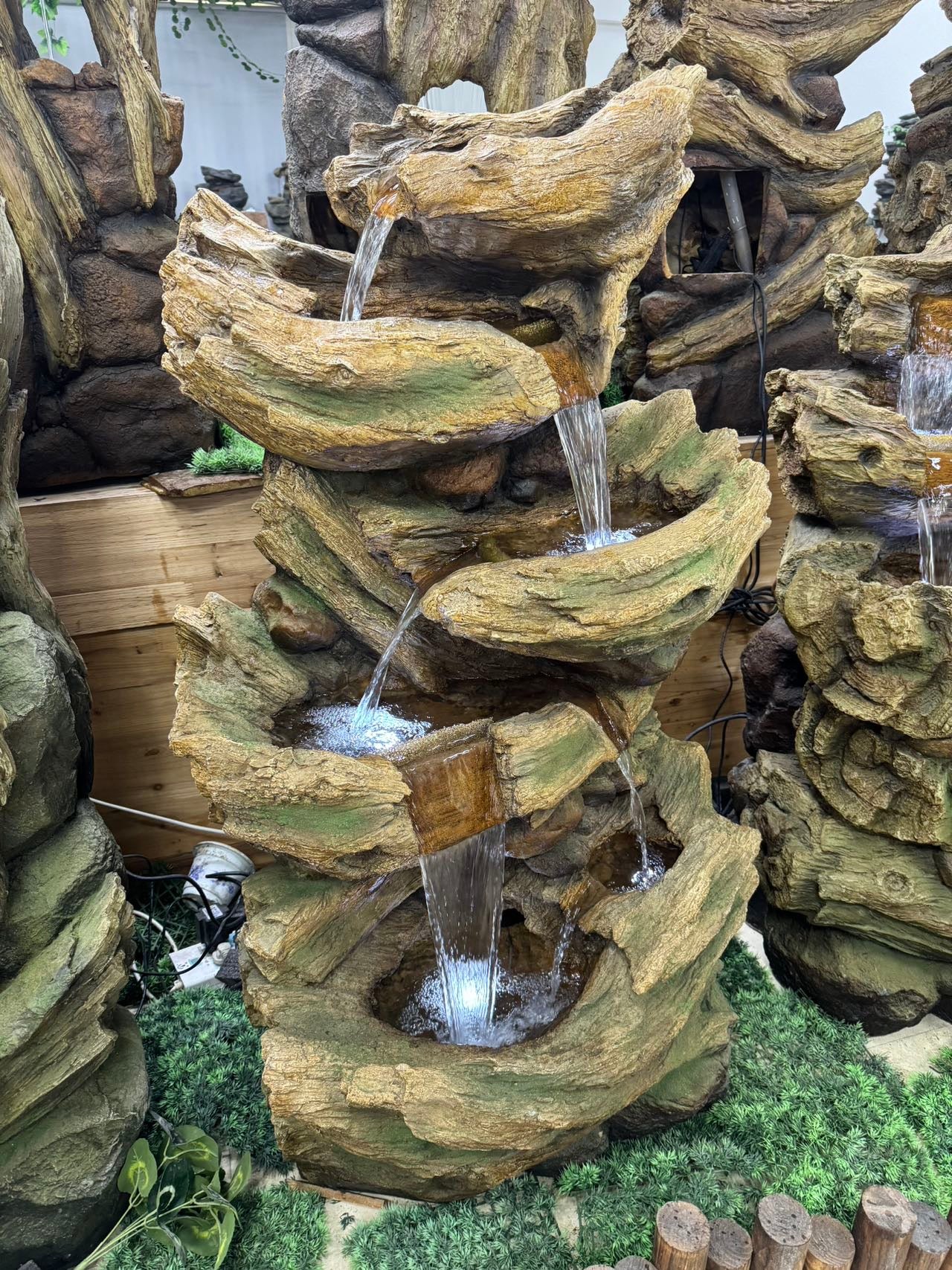 Wichita Falls Large Cascading Fountain Tall with Soothing Lights and Great Water Sound - Image 4